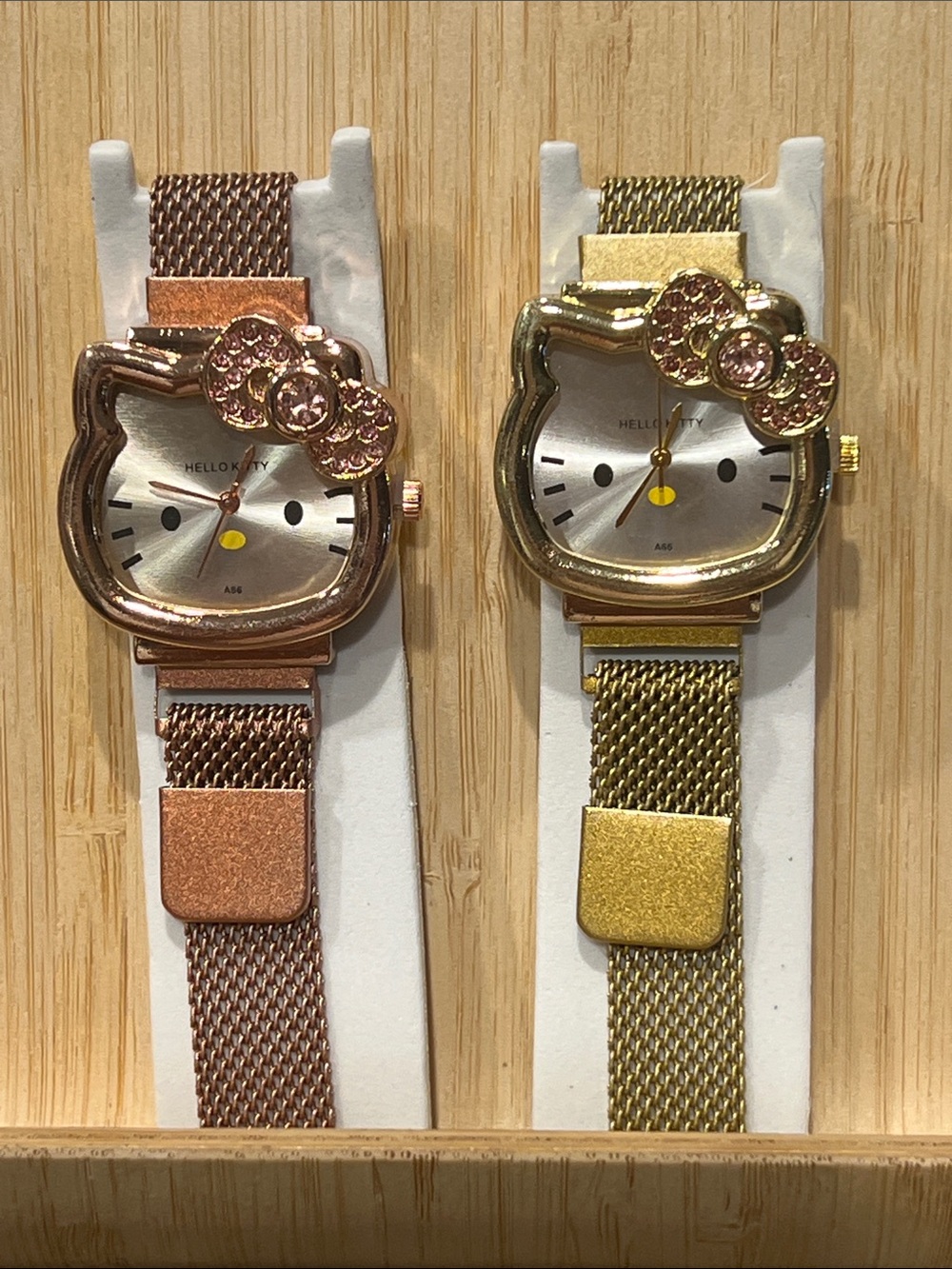 Hello Kitty Women's Mesh Strap Watch in Rose Gold and Gold sold separately